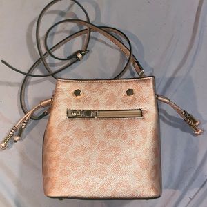 NWOT small pink cheetah print crossbody purse